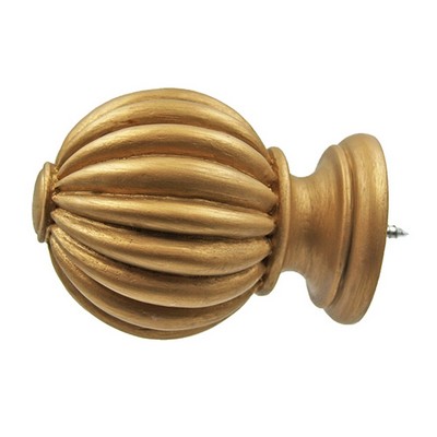Menagerie Fluted Ball  Vintage Gold