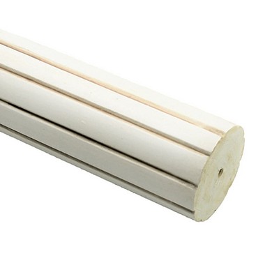 Menagerie Fluted Curtain Rod 4ft  Aged White