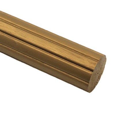 Menagerie Fluted Curtain Rod 4ft  Vintage Gold