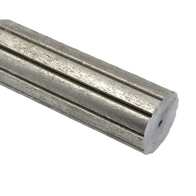 Menagerie Fluted Curtain Rod 6ft  Antique Silver