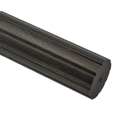 Menagerie Fluted Curtain Rod 6ft  Bronze Black