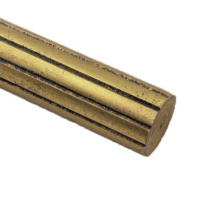 Menagerie Fluted Curtain Rod 6ft  Gilded Gold