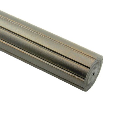 Menagerie Fluted Curtain Rod 8ft  Grey Gold