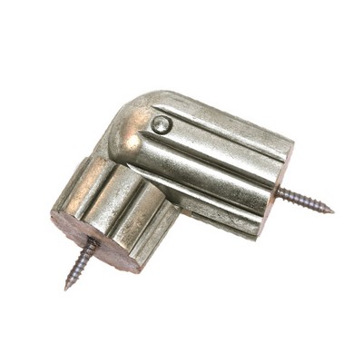 Menagerie Fluted Rod End Elbow  Antique Silver