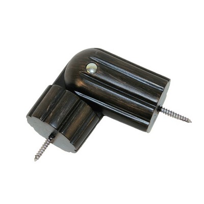 Menagerie Fluted Rod End Elbow  Bronze Black