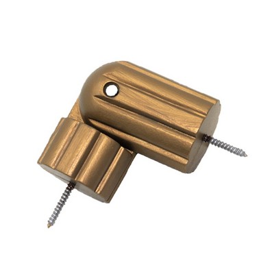 Menagerie Fluted Rod End Elbow  Vintage Gold