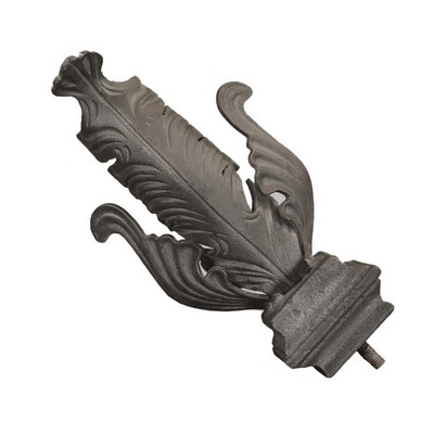 Menagerie Folded Leaf Design Finial Gun Metal