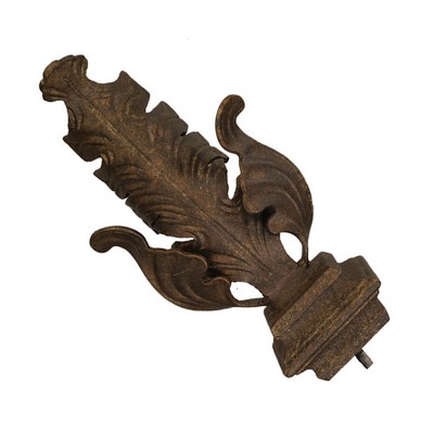 Menagerie Folded Leaf Design Finial Old World Bronze