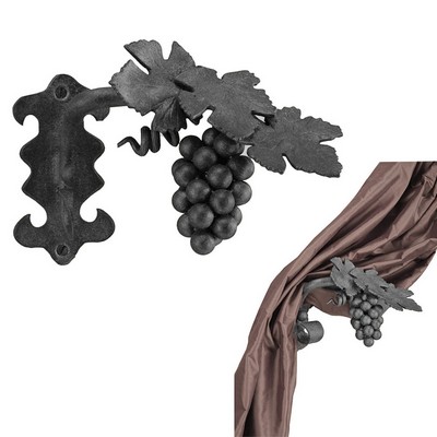 Menagerie Tuscan Grape Vine Tieback Black
