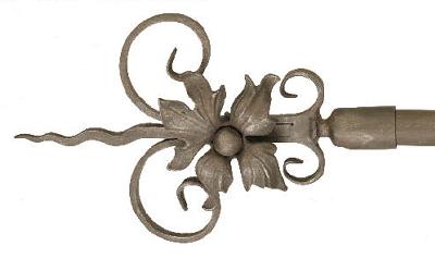 Menagerie Twisted Spear Finial Pair 