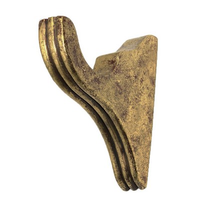 Menagerie Ribbed Bracket  Gilded Gold