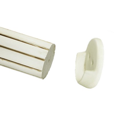 Menagerie Rod End Holder  Aged White