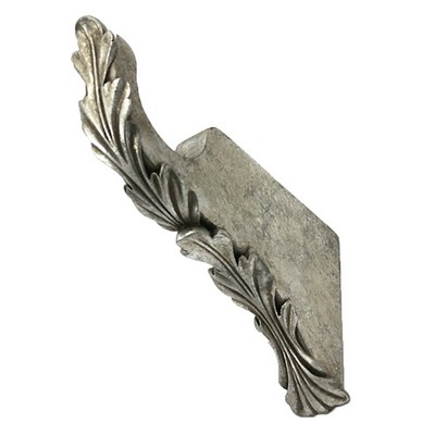 Menagerie Scroll Leaf Bracket Extended Bracket  Antique Silver