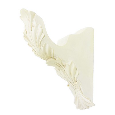 Menagerie Scroll Leaf Bracket  Aged White