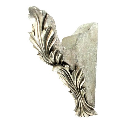 Menagerie Scroll Leaf Bracket  Antique Silver