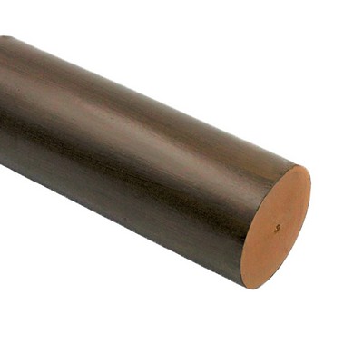 Menagerie Smooth Curtain Rod 6ft  Black Walnut