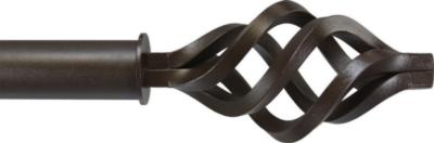 Ona Drapery Hardware Basket Shown in Burnished Bronze