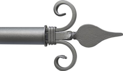 Ona Drapery Hardware Opus Shown in Natural Iron