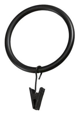 Ona Drapery Hardware 2 Inch Wrought Iron Ring with Clip 