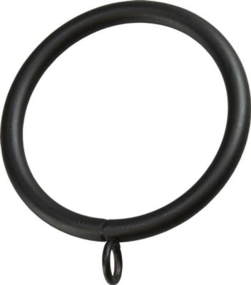 Ona Drapery Hardware 3 Inch Diameter Ring with Eyelet Shown in Black