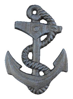 Ona Drapery Hardware Anchor Rosette Shown in French Blue