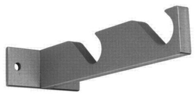 Ona Drapery Hardware Block Center Double Bracket 