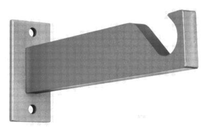 Block Extended Projection Bracket Ona Drapery Hardware Block Extended Projection Bracket