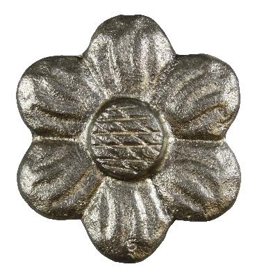 Ona Drapery Hardware Bloom Rosette Shown in Brushed Nickel