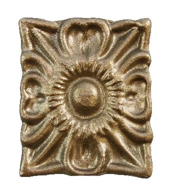 Ona Drapery Hardware Brighton Rosette Shown in Antique Brass