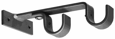 Ona Drapery Hardware Center Double Wall Bracket 