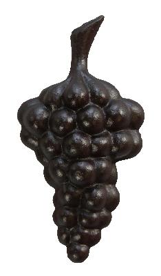 Ona Drapery Hardware Chardonnay Rosette Shown in Burgundy