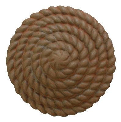 Ona Drapery Hardware Coiled Rope Rosette shown in havannah