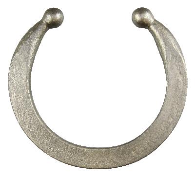 Ona Drapery Hardware Crescent Rosette shown in brushed nickel