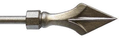 Ona Drapery Hardware diamond Shown in Brushed Nickel