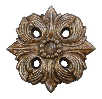 Ona Drapery Hardware Enchante Large Rosette Shown in Versailles