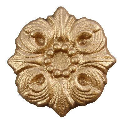 Ona Drapery Hardware Enchante Small Rosette Shown in Pewter