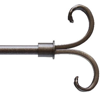 Ona Drapery Hardware Flair Finial Shown in Sepia