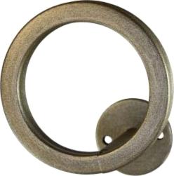 Ona Drapery Hardware Flat Ring Swag Holder Shown in Brushed Nickel