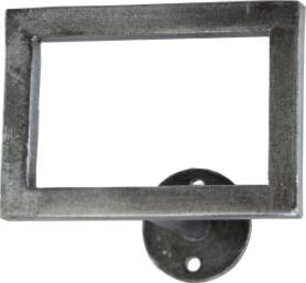 Ona Drapery Hardware Flat Square Swag Holder Shown in Pewter