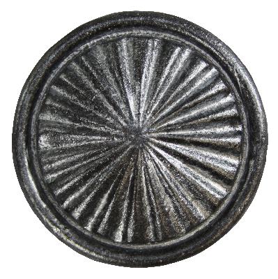 Ona Drapery Hardware Fluted Rosette Shown in Pewter