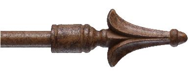 Ona Drapery Hardware Joust Shown in Leather