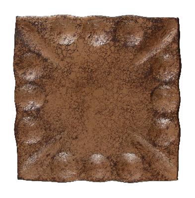 Ona Drapery Hardware Petone Rosette Shown in Leather