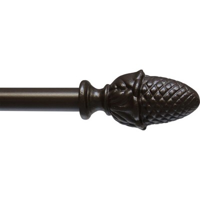 Ona Drapery Hardware Pineapple Finial Shown in Burnished Bronze