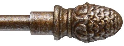 Ona Drapery Hardware Pineapple Finial Shown in Versailles