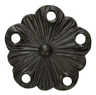 Ona Drapery Hardware Rustica Rosette Shown in Black