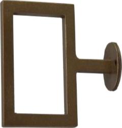 Ona Drapery Hardware Square Swag Holder Shown in Antique Brass