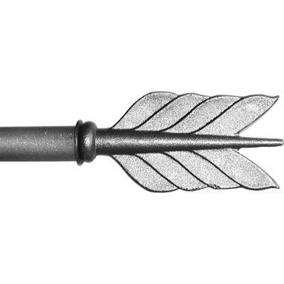 Ona Drapery Hardware Tail Feather Finial Shown in Natural Iron