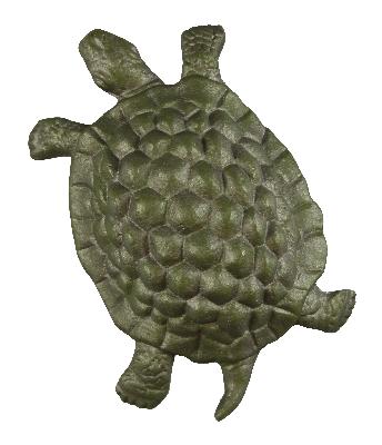 Ona Drapery Hardware Turtle Rosette Shown in Moss