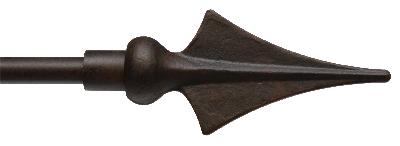 Ona Drapery Hardware Tuscania Finial Shown in Antique