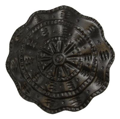 Ona Drapery Hardware Wave Rosette Shown in Black